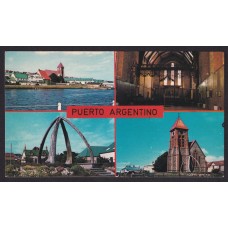 ISLAS MALVINAS PUERTO ARGENTINO TARJETA POSTAL